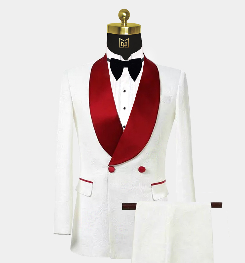 red and white tuxedos for weddings