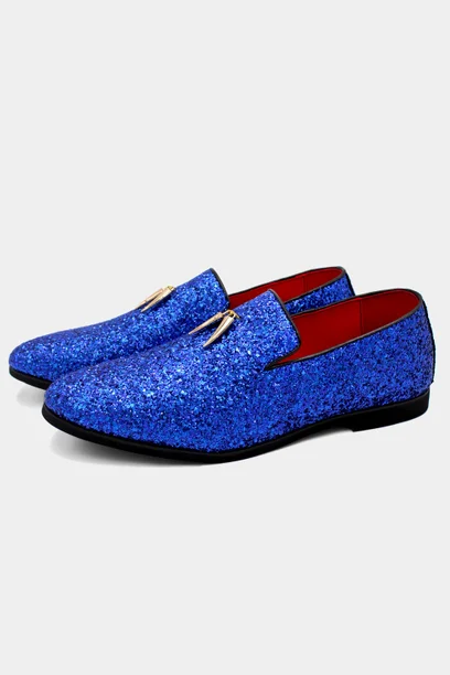 Men Navy Blue Velvet Loafers Slips on Shoes Gift for Him Groom Shoes  Groomsmen Shoes Men Wedding Shoes 
