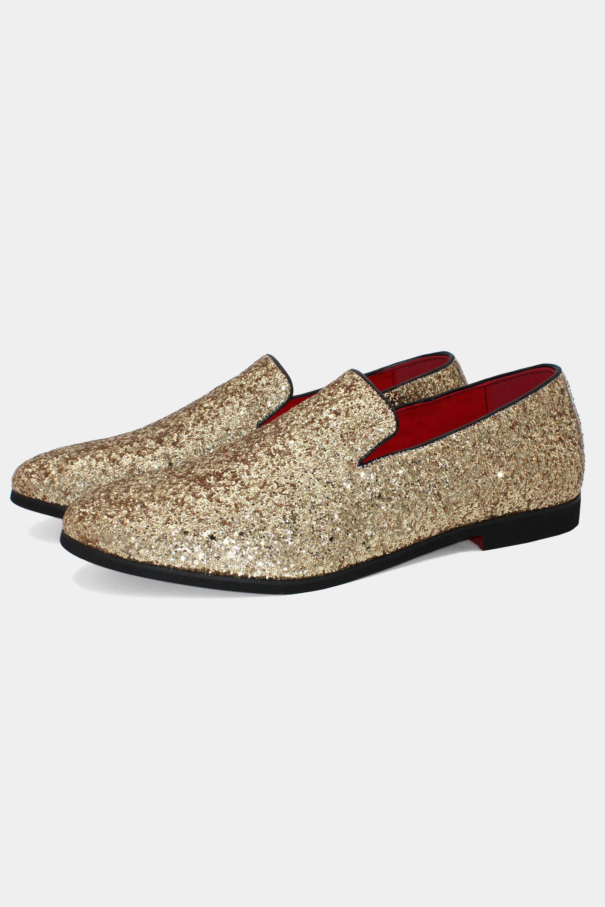 Gold best sale glitter slippers