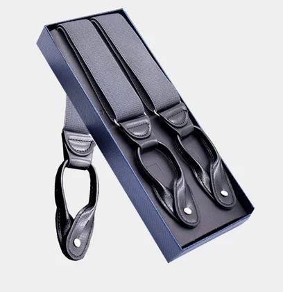 Buy MENDENG Men's suspenders button type 20mm narrow Y type