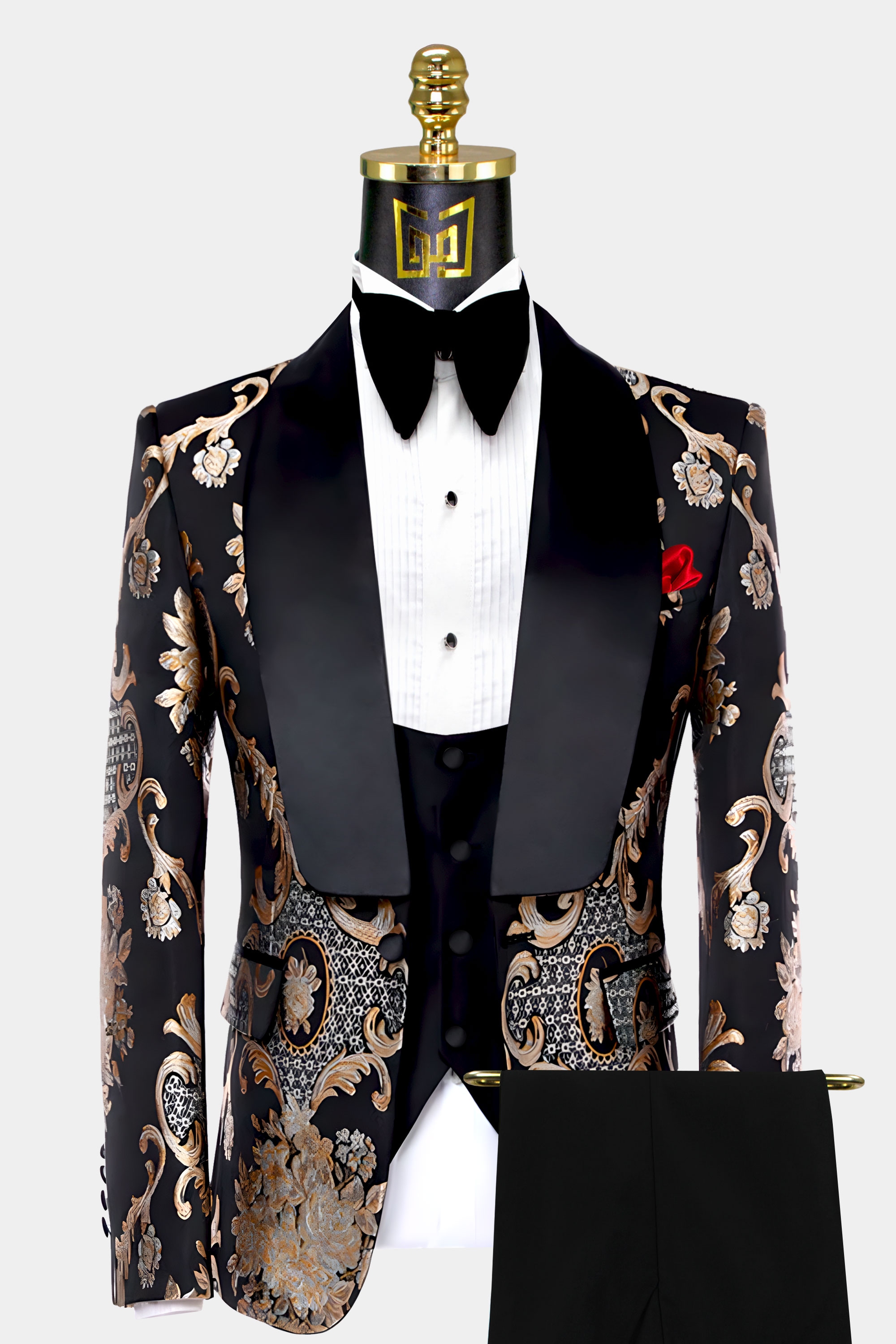 Black and hot sale tan suit