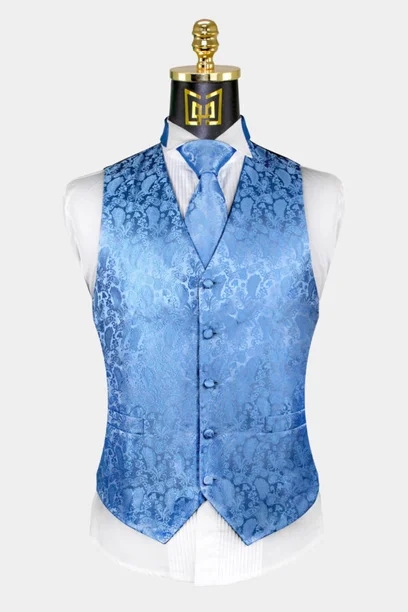 Gilet da uomo con motivo floreale paisley, giacca formale Gilet da uomo con motivo floreale paisley, giacca formale