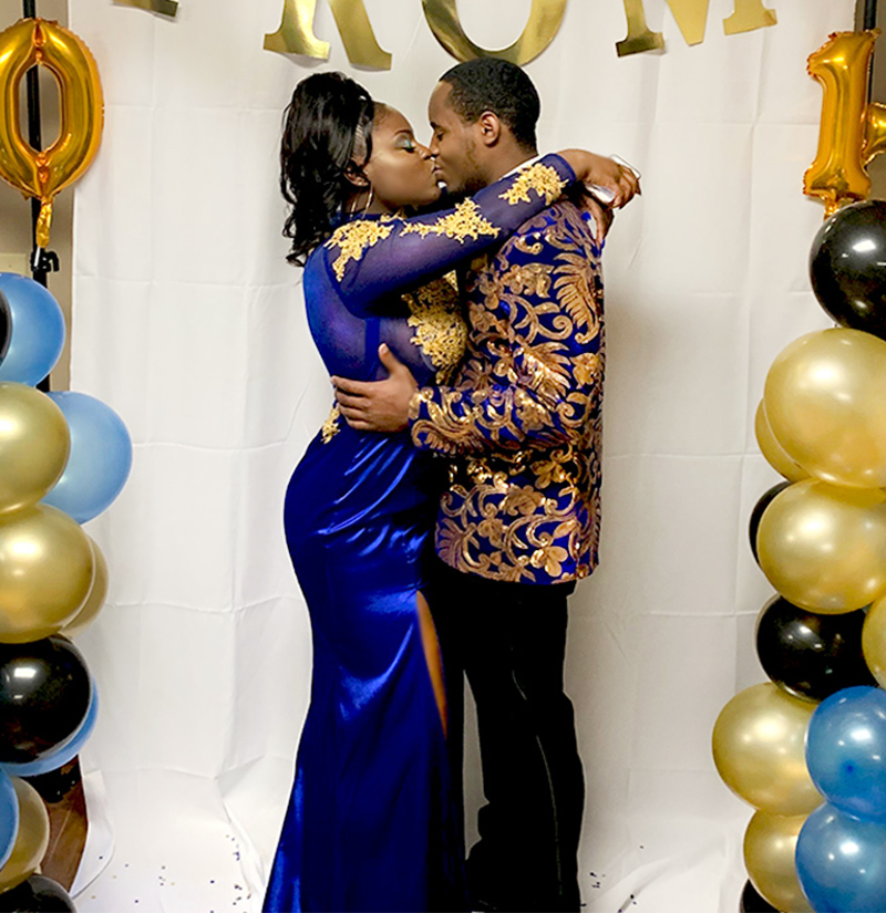 navy blue and gold tuxedo