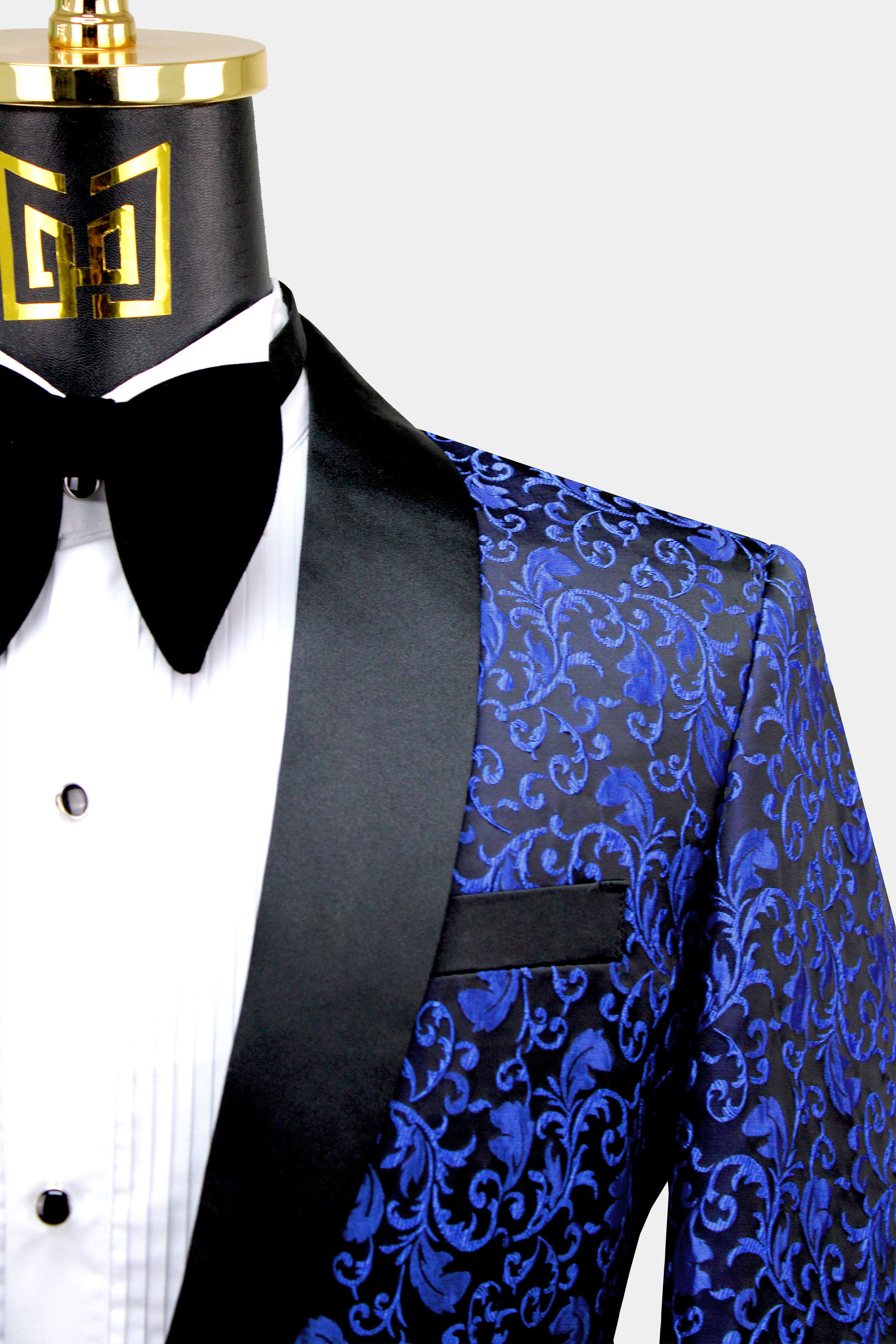 Blue paisley outlet tuxedo