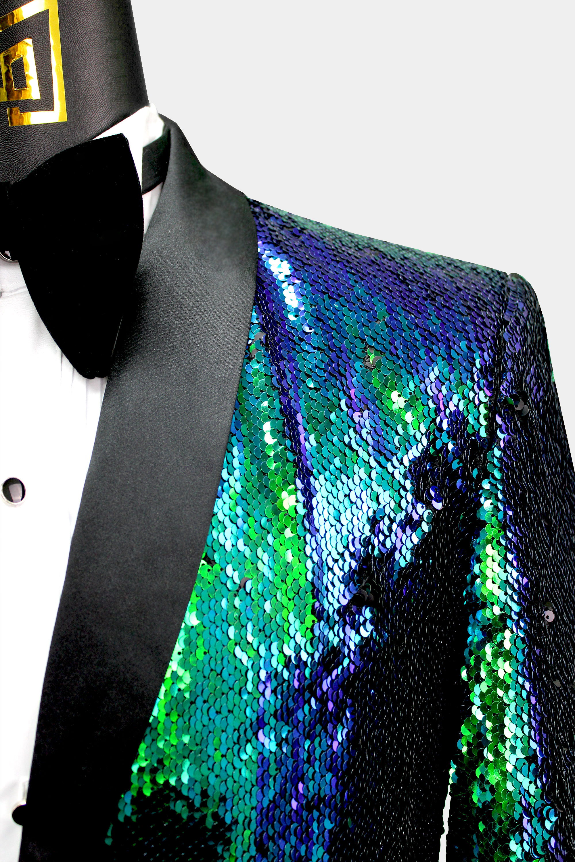 Blue and 2025 green sequin jacket