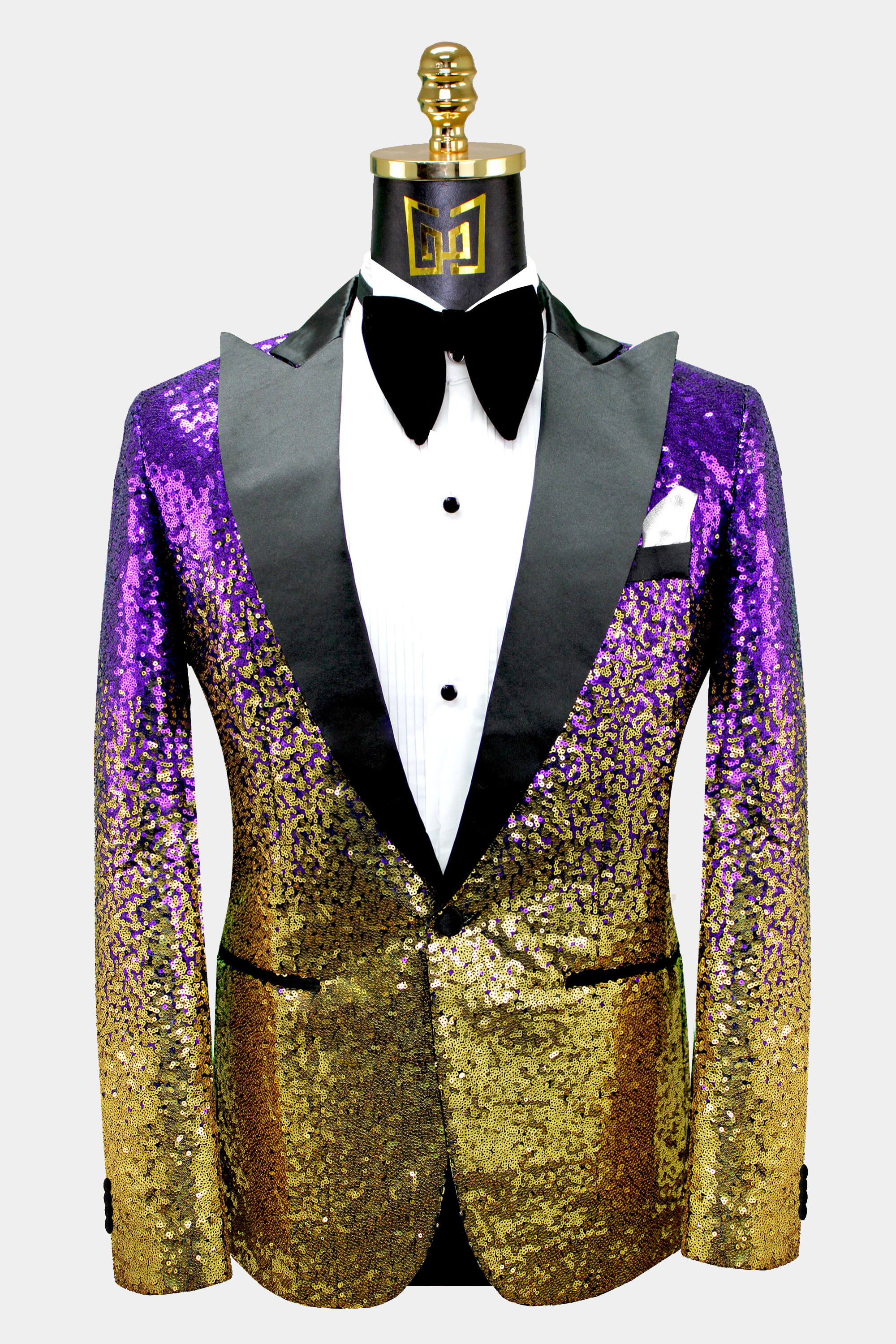 tuxedos with gold accents