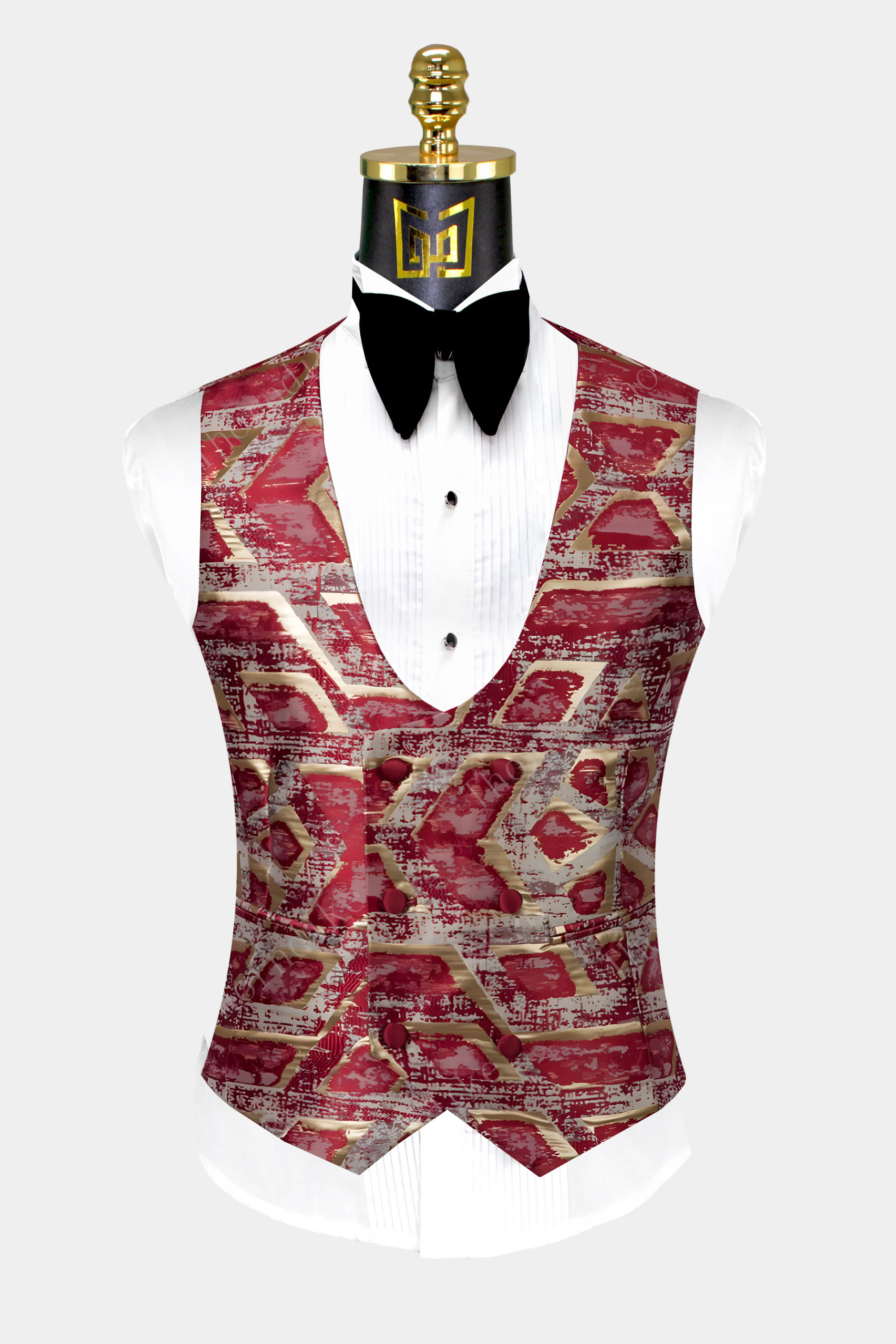 Gold discount vest tux