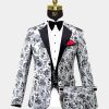 silver suit prom