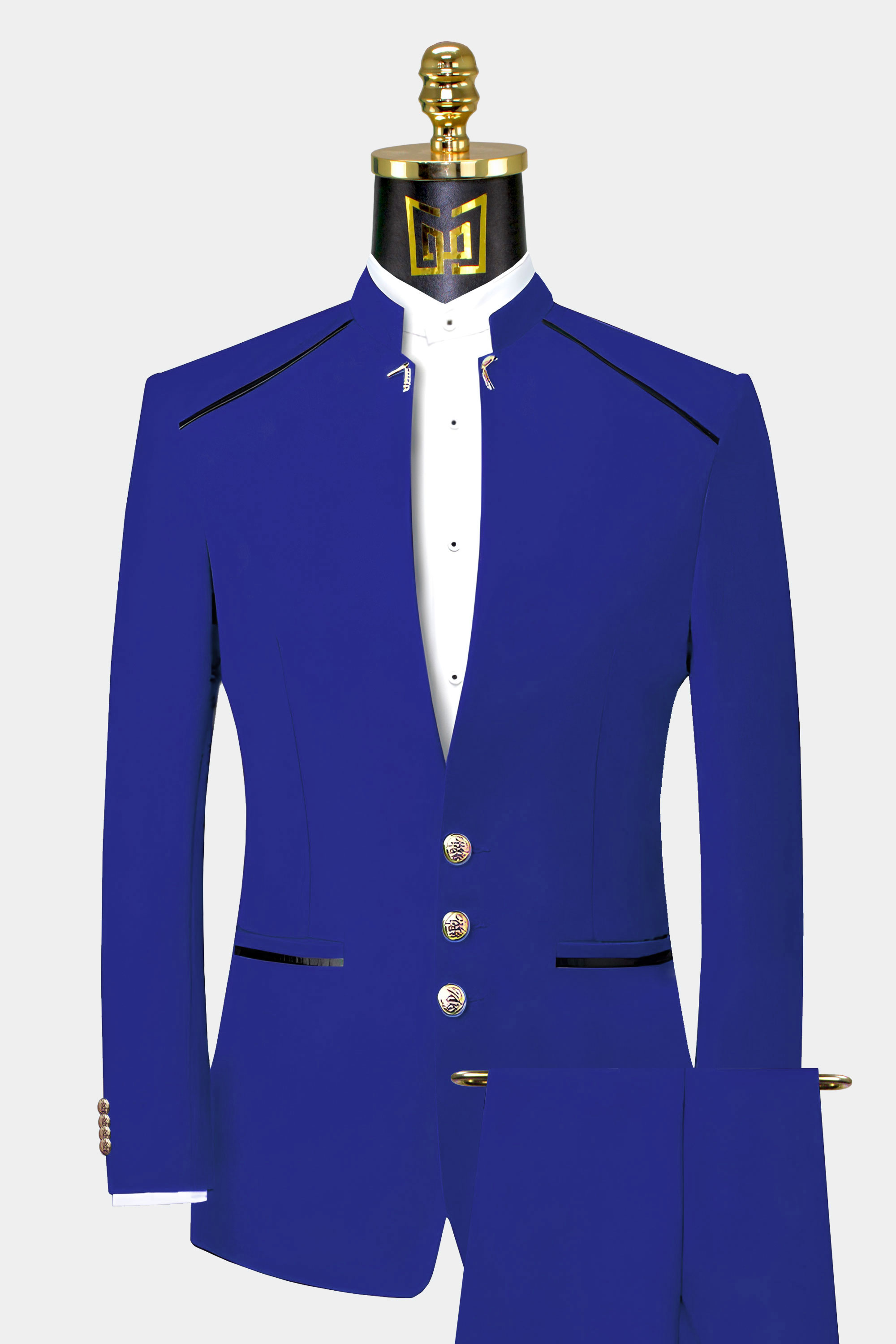 Royal blue and gold hotsell prom tux