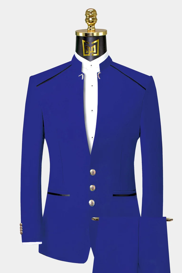 Groomsmen color suit  Blue suit men, Blue and burgundy suit, Bright blue  suit