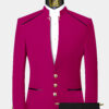 Pink Mandarin Collar Suit Gentleman's Guru