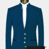 Teal Blue Mandarin Collar Suit | Gentleman's Guru