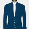Teal Blue Mandarin Collar Suit | Gentleman's Guru