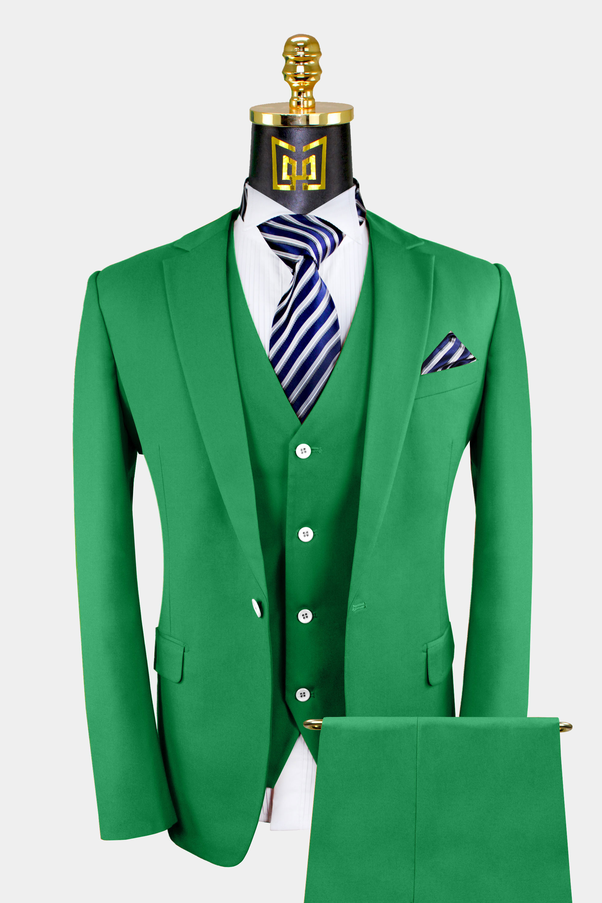 Green color best sale suit for men