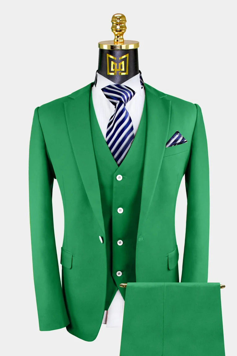 Men Suit Light Green Slim Fit Formal Fashion 2 Piece Suit New 