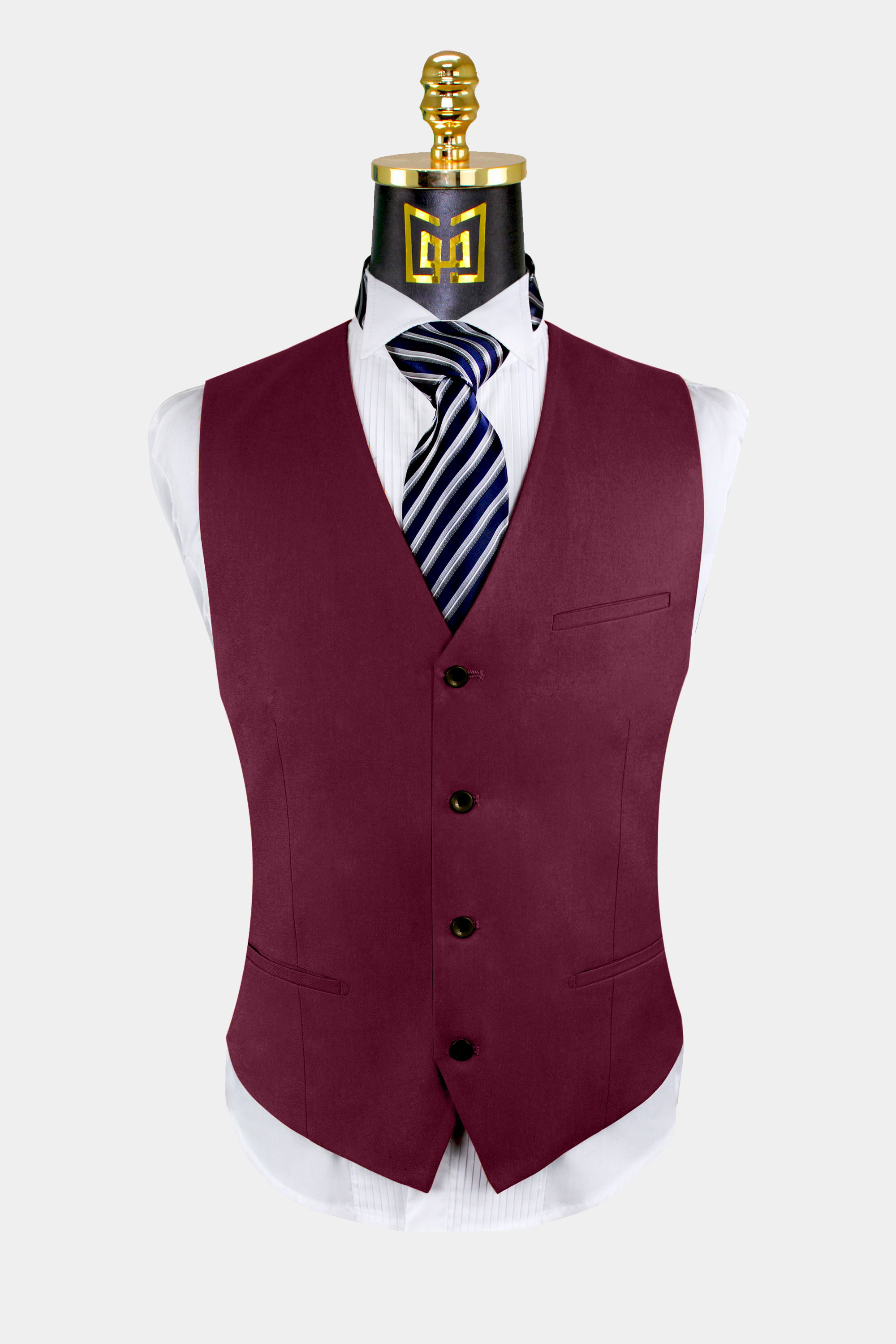 Burgundy deals suit vest