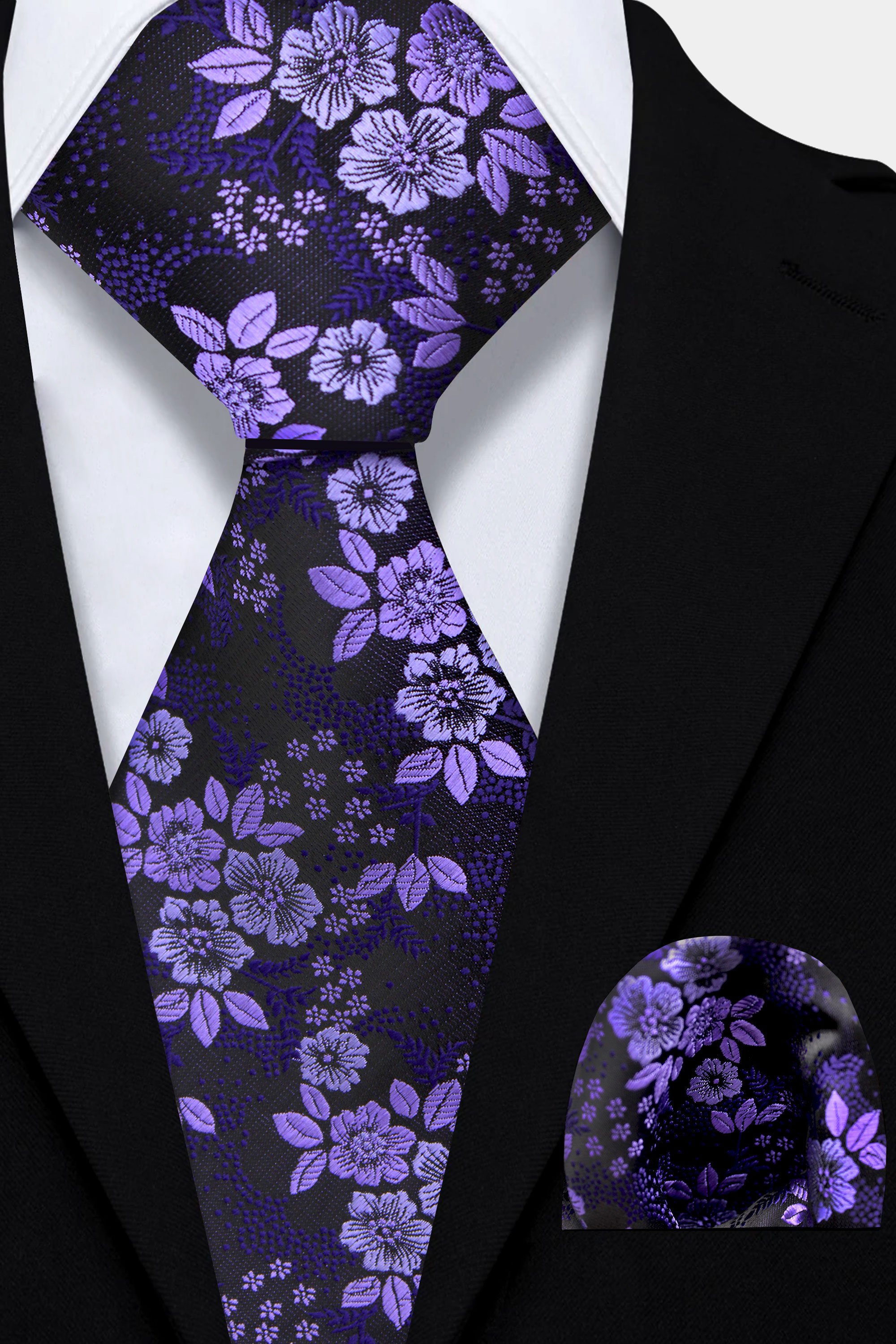 Red Floral Tie and Pocket Square Set | Gentleman's Guru