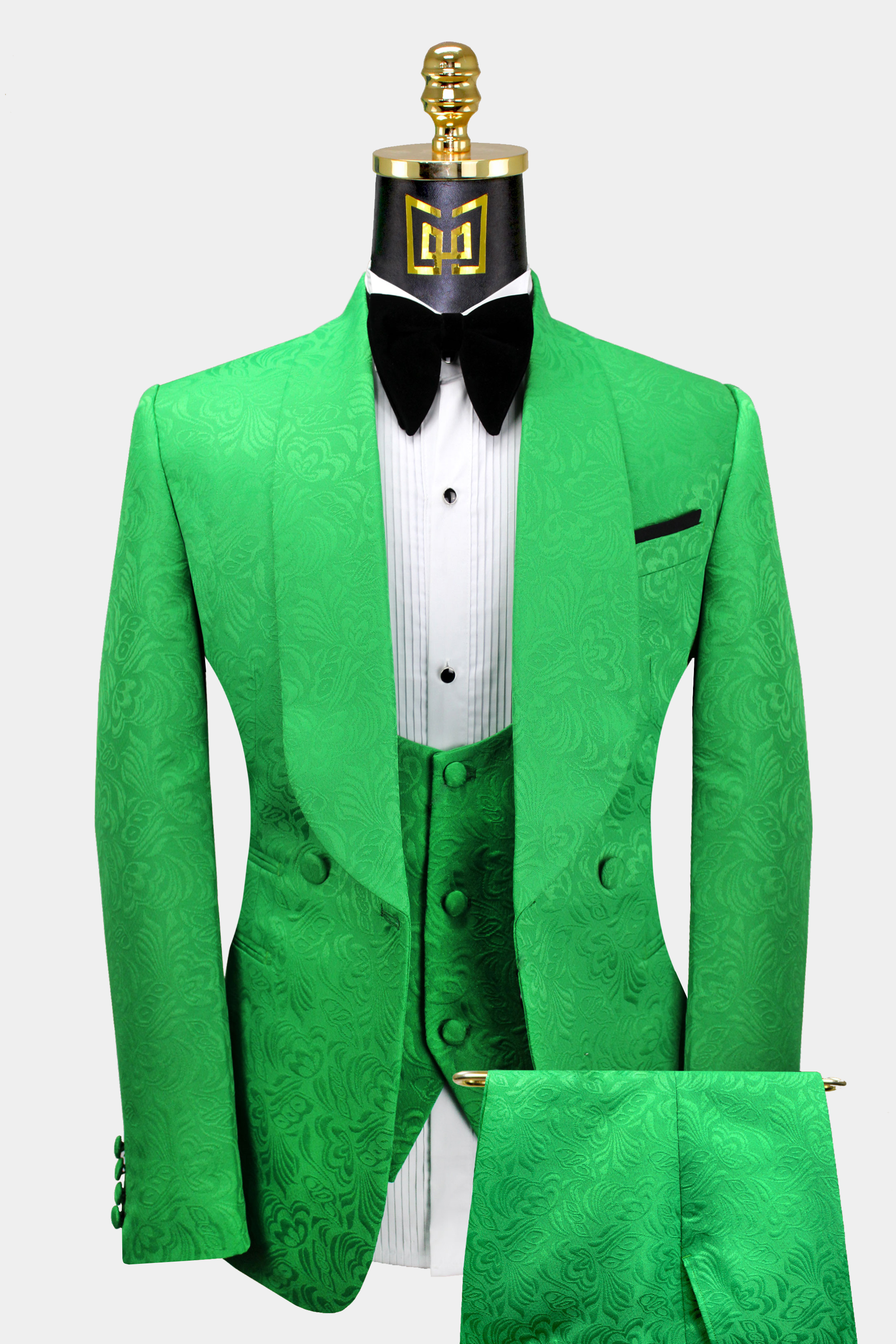 green suede tux