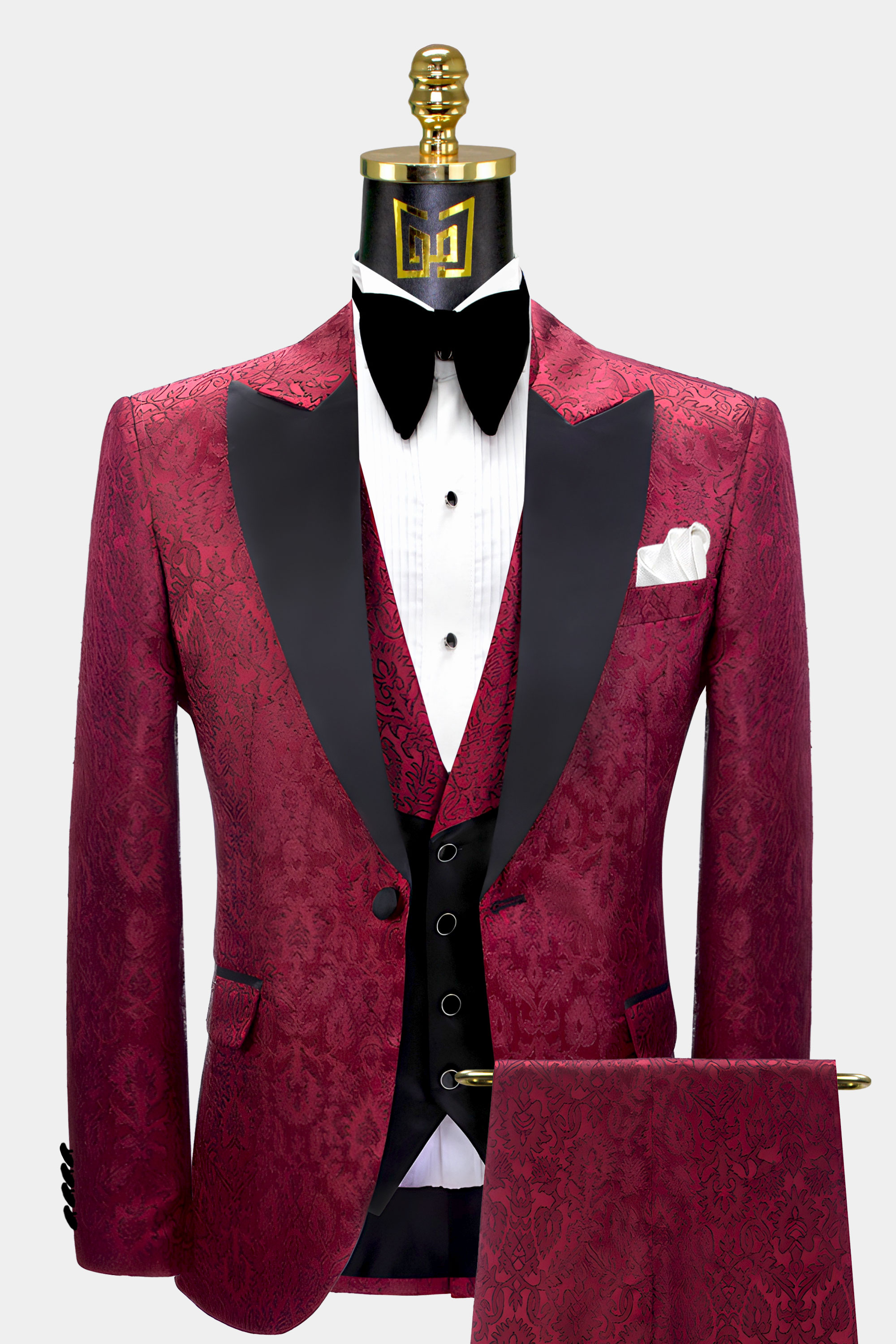 Burgundy groomsmen outlet attire