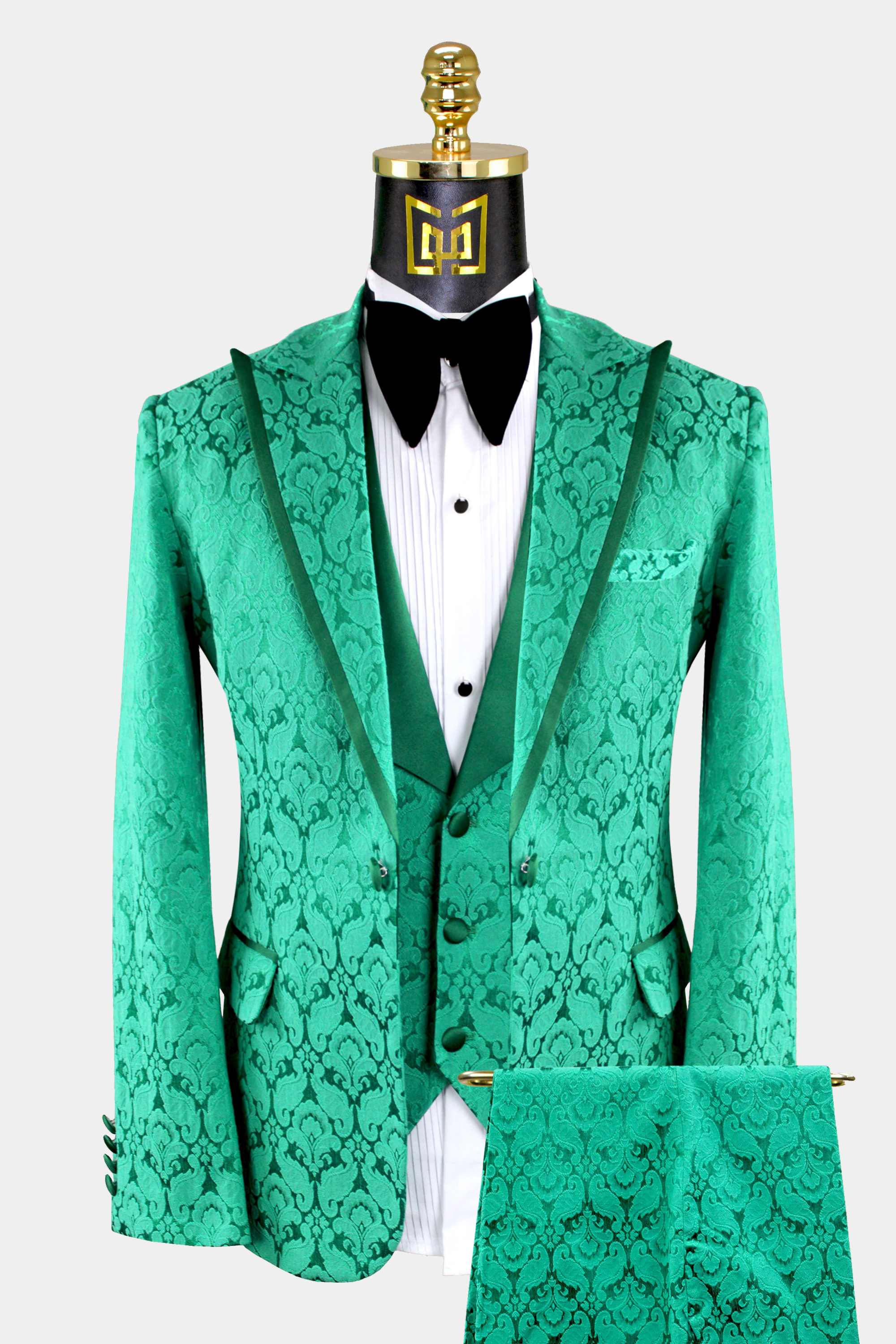 green suede tux