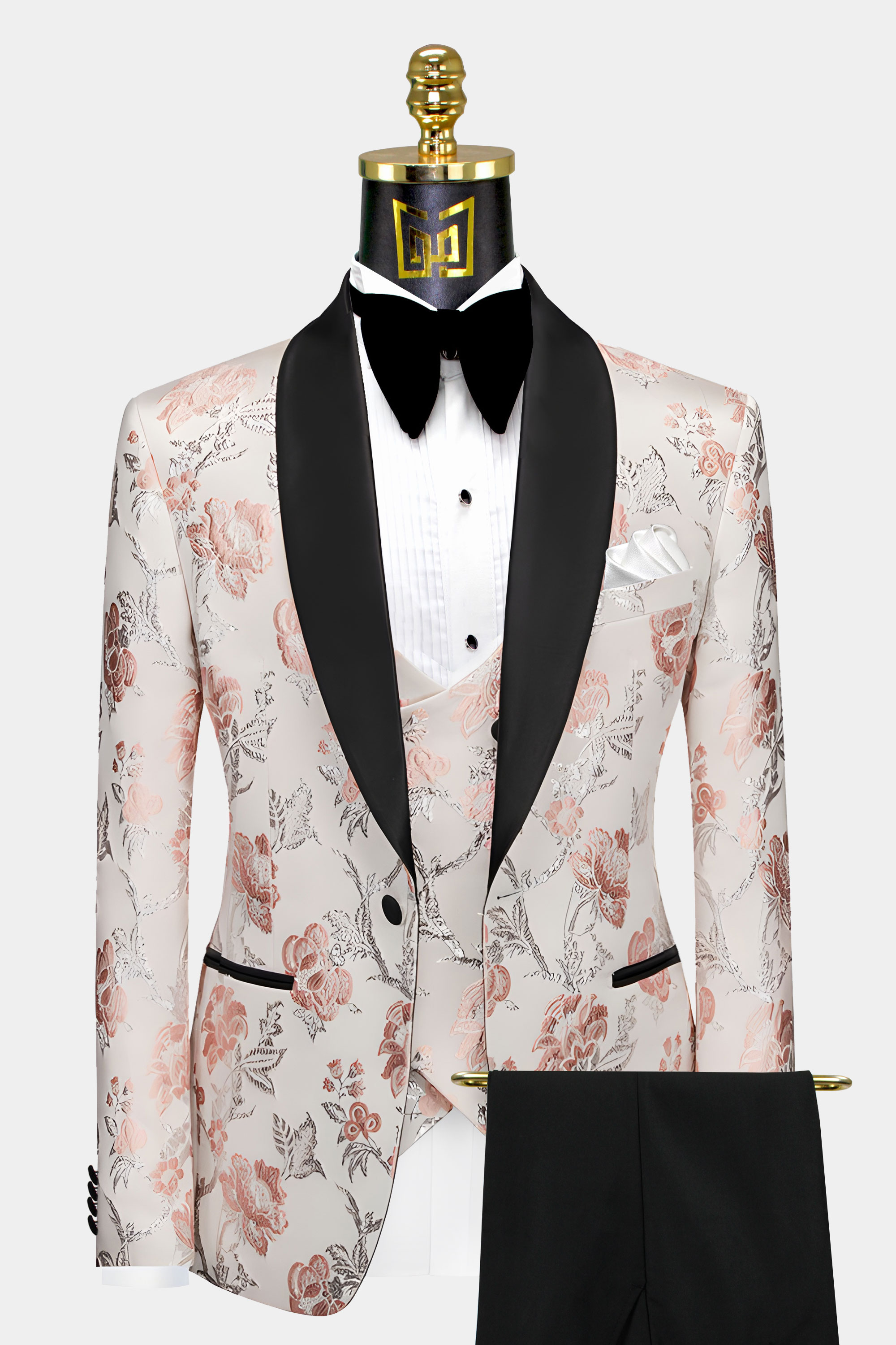 rose gold 3 piece suit