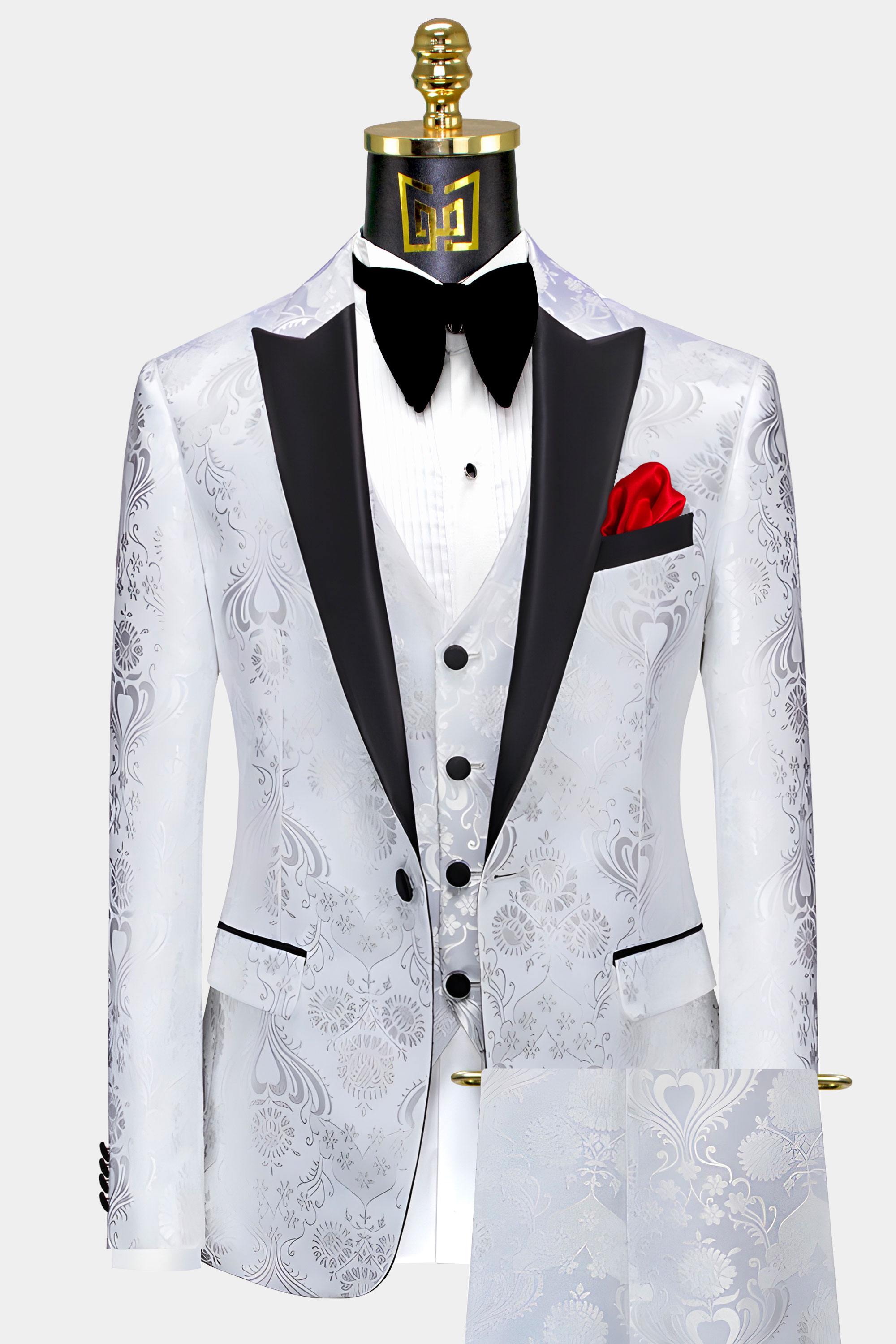 Mens white hot sale suit design