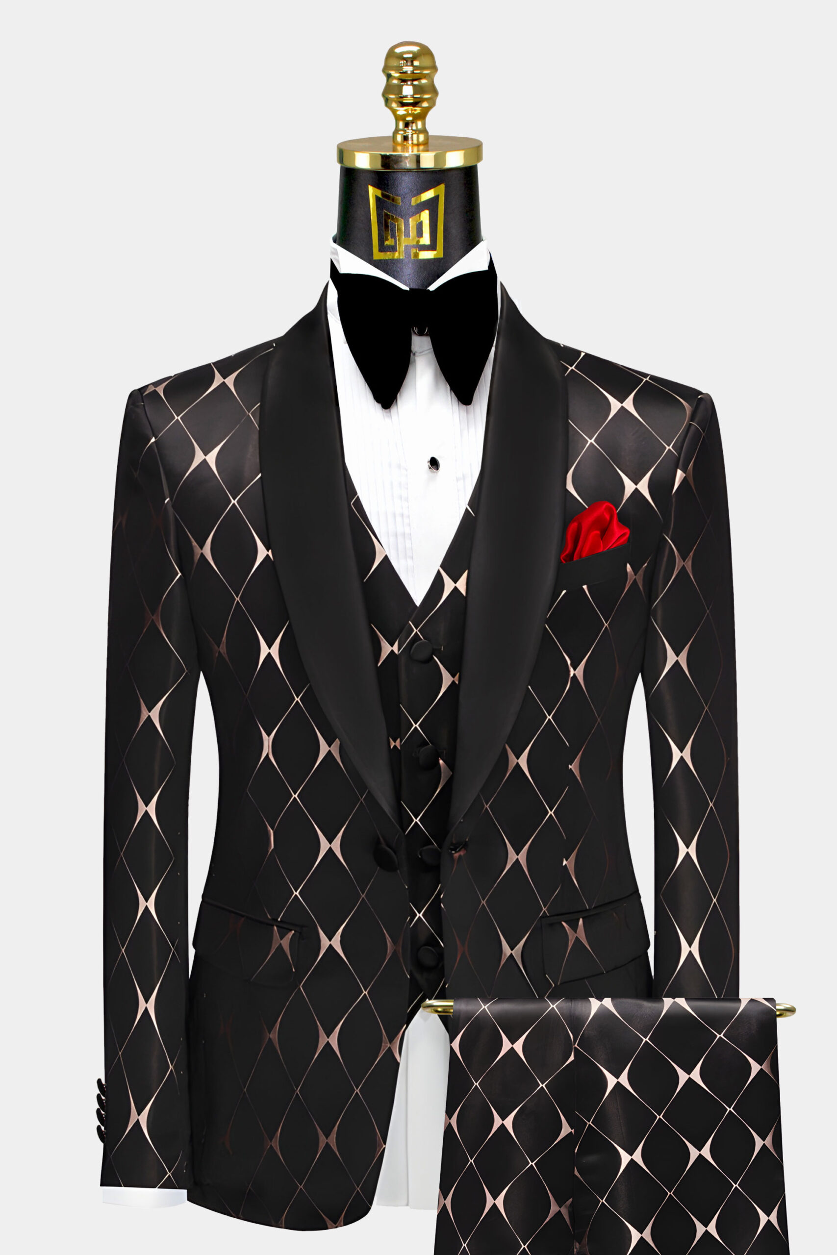 Black and Gold Sequin Tuxedo Jacket Gentleman s Guru