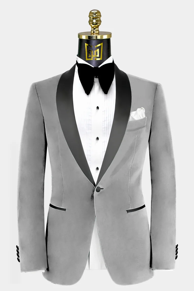 Classy Rustic Grey Wedding Tuxedos Wool Herringbone Tweed Custom Made Slim  Fit Men's Suit (Vest +Pants ) Farm Prom Groom Attire Plus Size
