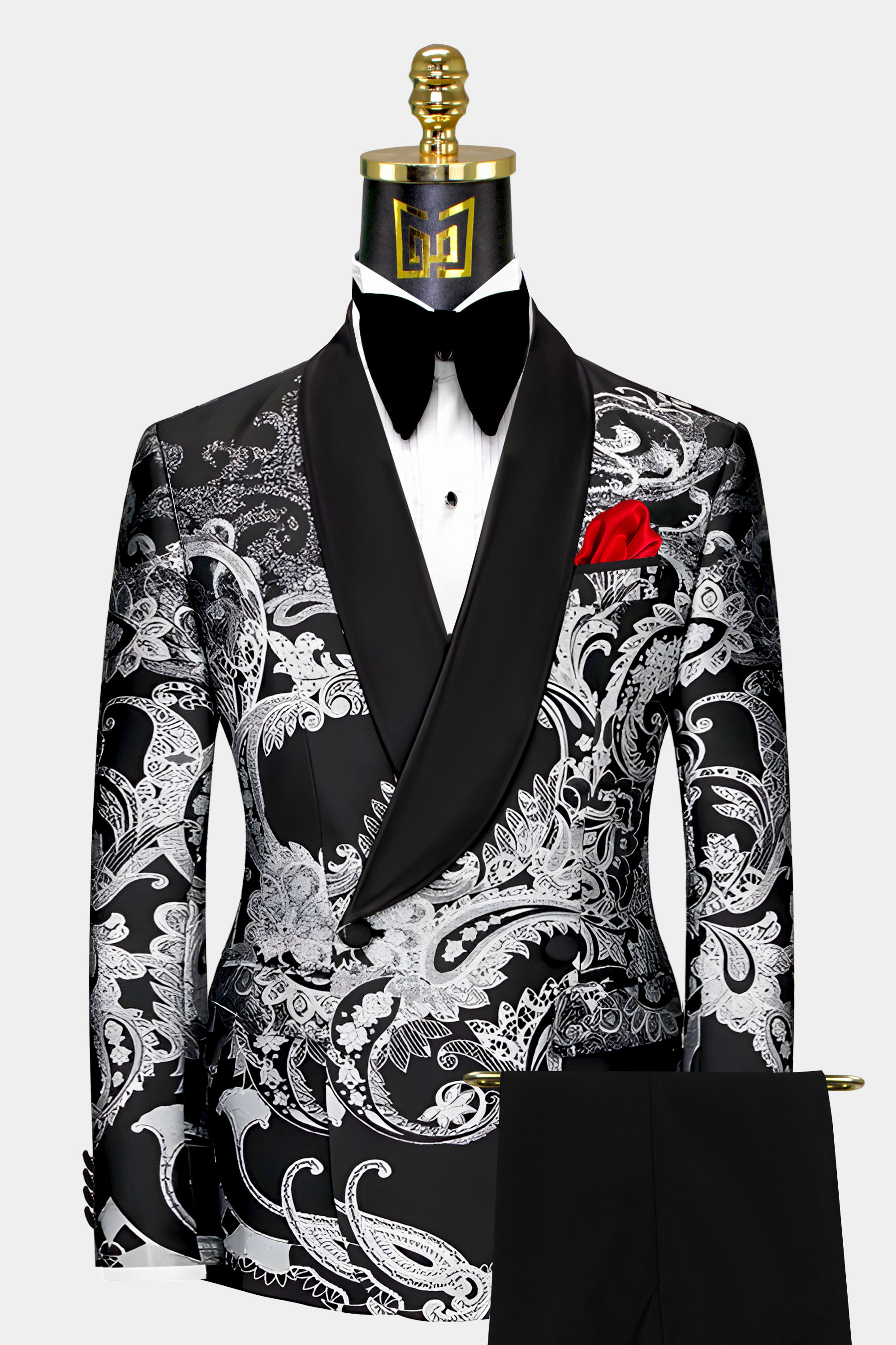 Silver and outlet black mens blazer