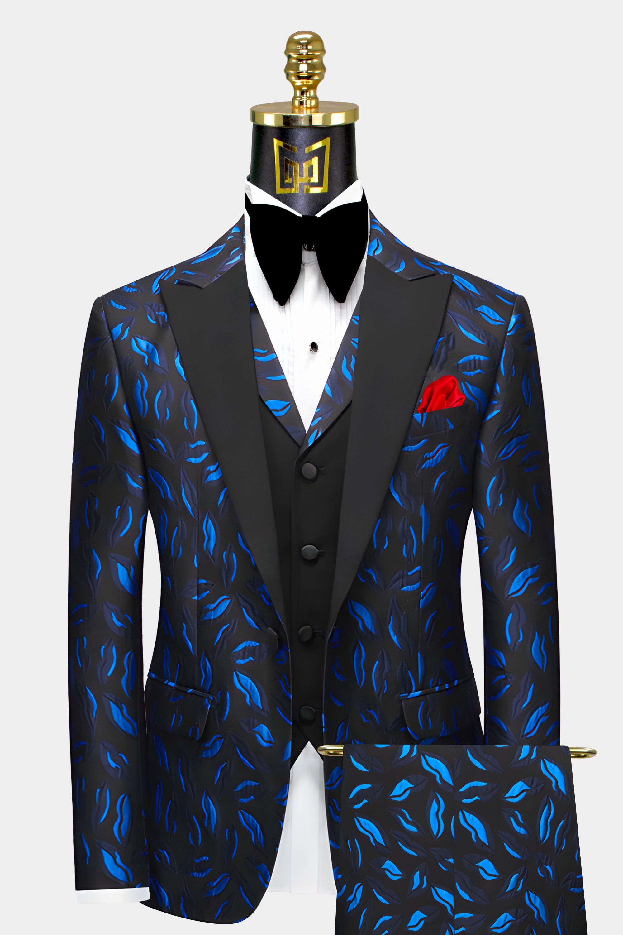 Dark store blue tux