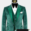 Emerald green velvet suit jacket best sale