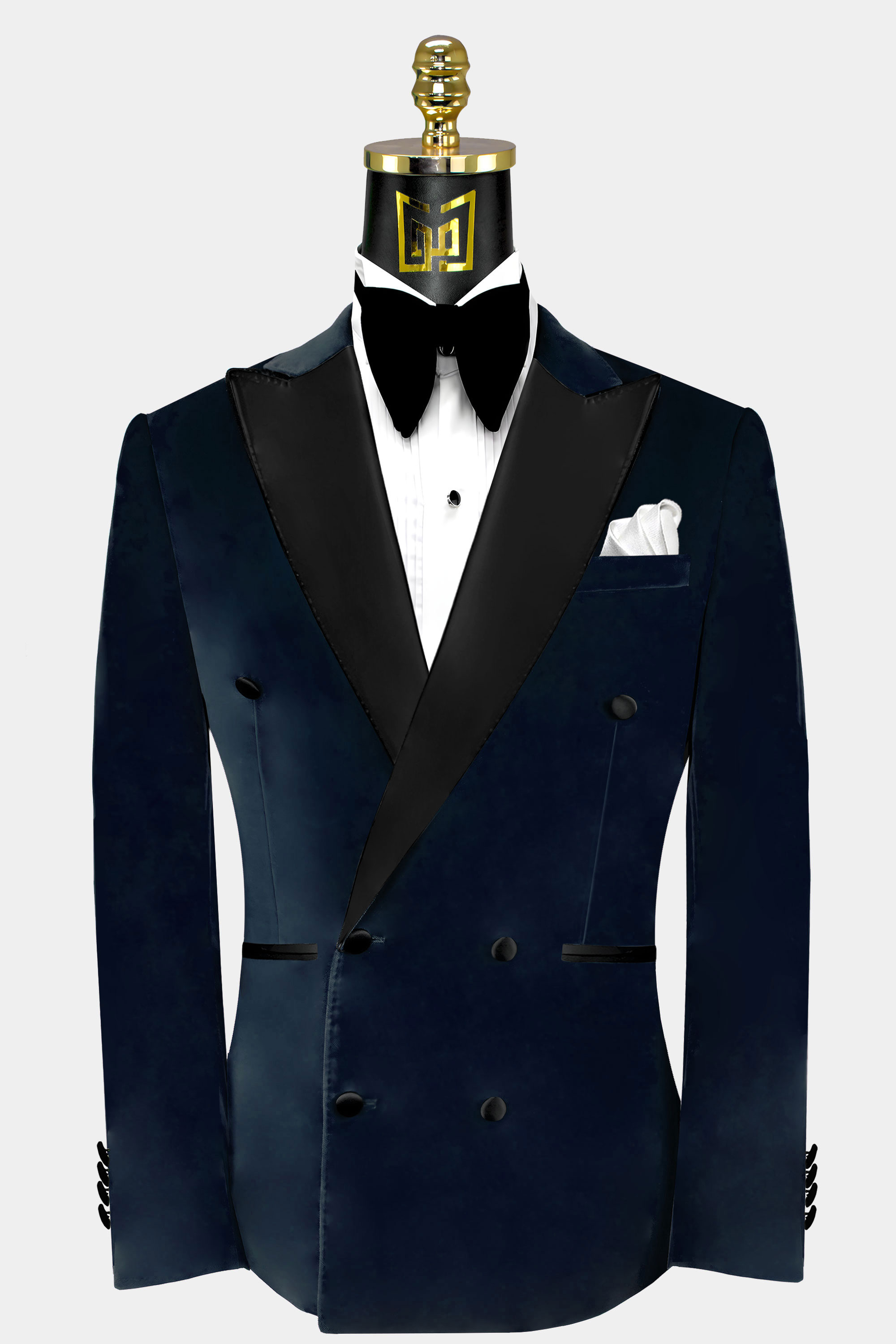 Navy wedding suit with grey outlet waistcoat