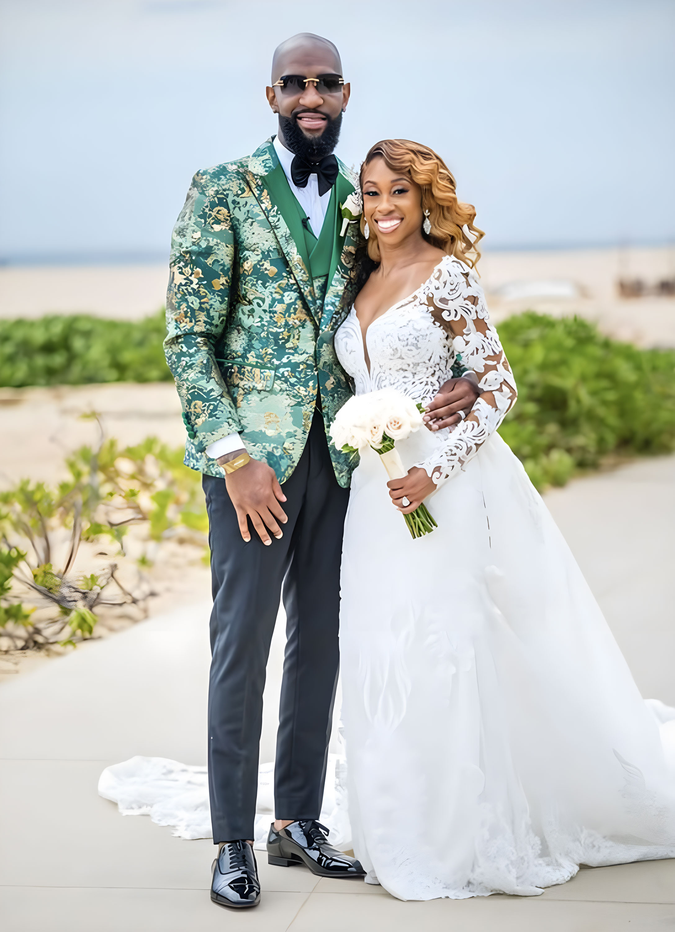 Camo wedding dress and tux deals