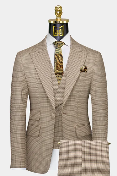 Brown Argyle Suit
