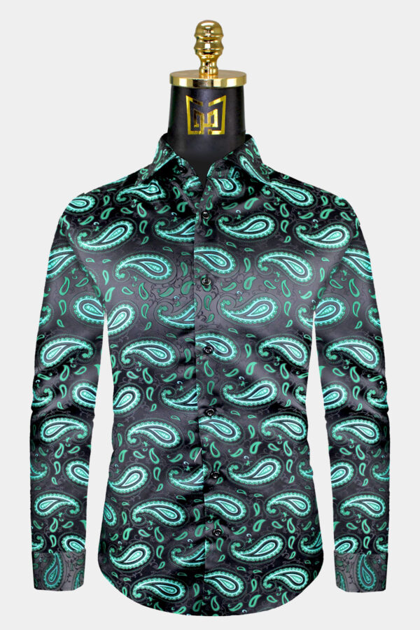 Men's Black Paisley Shirt | Gentleman's Guru