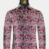 Men's Burgundy Paisley Shirt | Gentleman's Guru