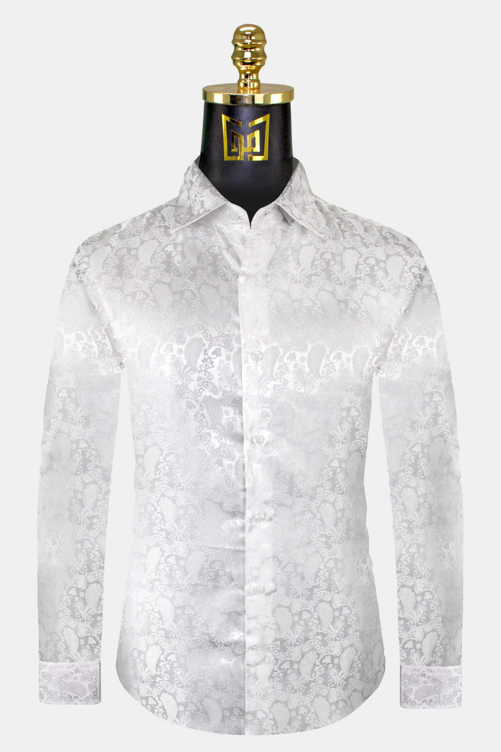 Men's White Paisley Shirt Gentleman's Guru